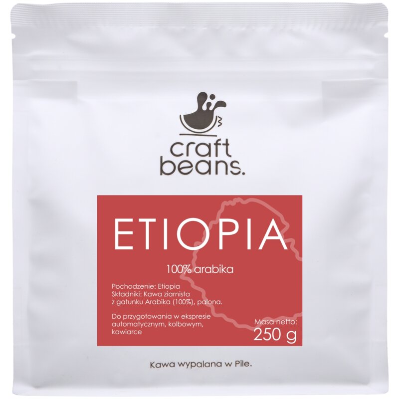 Kawa ziarnista CRAFT BEANS Etiopia Bezkofeinowa Arabica 250 g