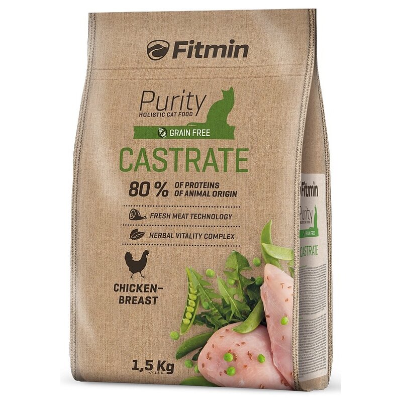 Karma dla kota FITMIN Cat Purity Castrate Kurczak 1.5 kg