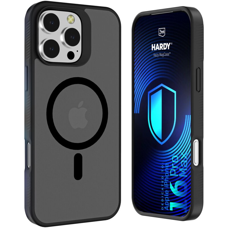 Etui 3MK Hardy Hazy MagCase do Apple iPhone 16 Pro Max Czarny