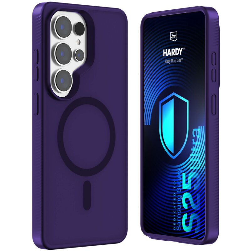 Etui 3MK Hardy Hazy MagCase do Samsung Galaxy S25 Ultra Fioletowy