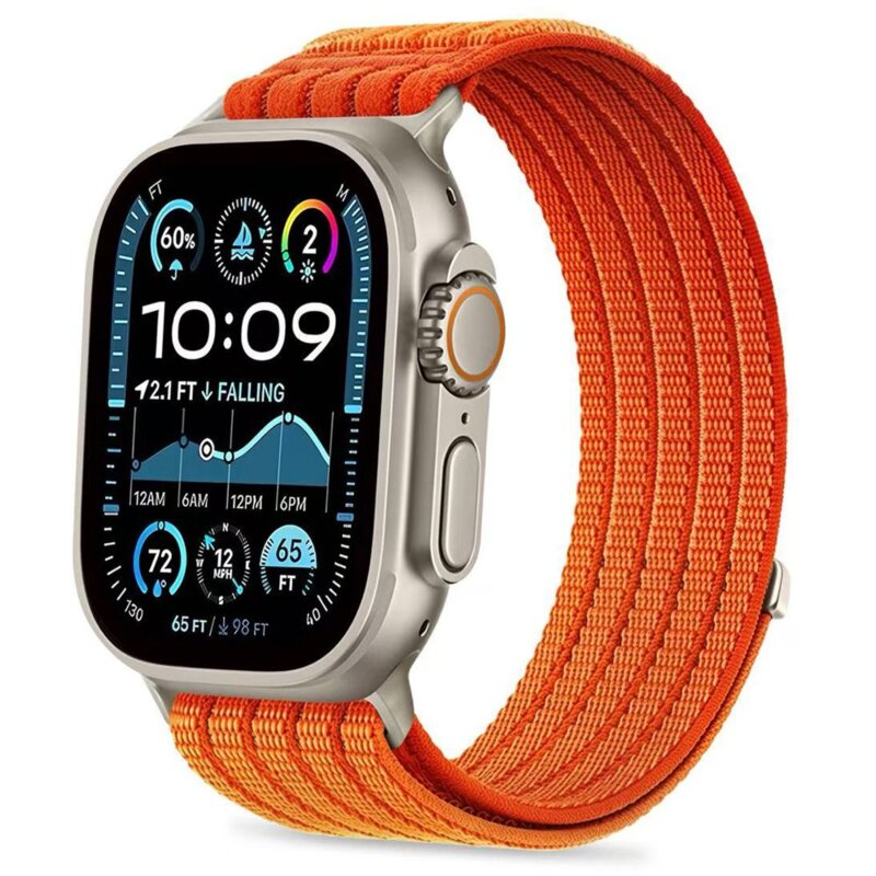 Pasek TECH-PROTECT Nylon Sport do Apple Watch 8/9/10/11/12/Se/Ultra do koperty 44/45/46/49 mm Pomarańczowy