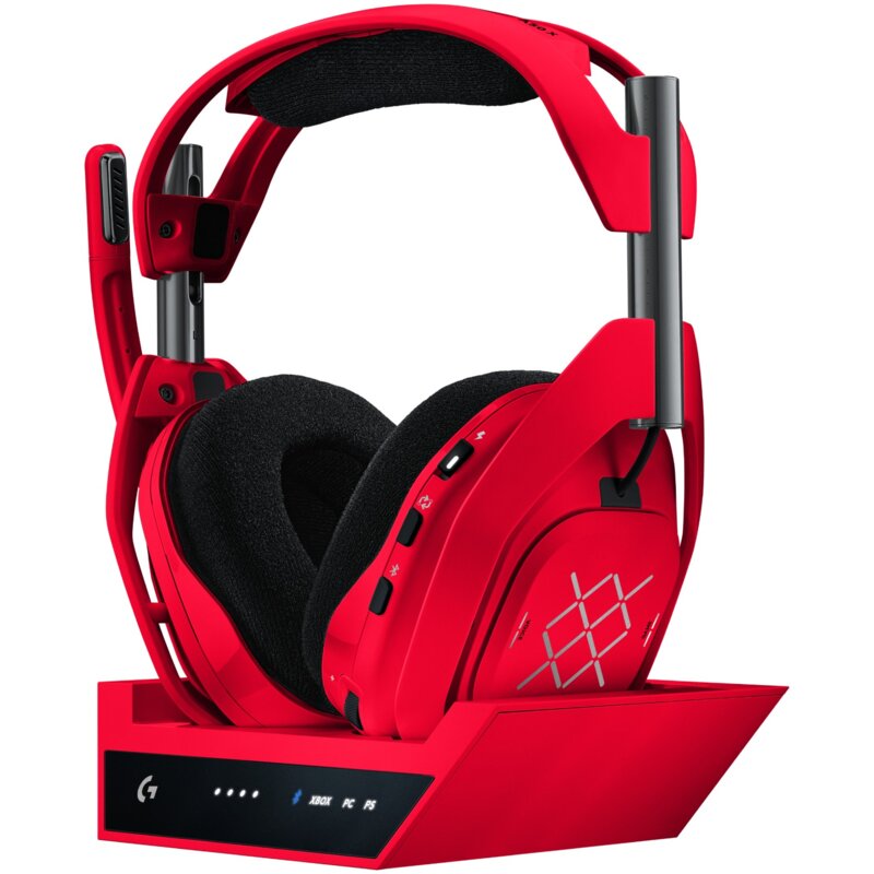 Słuchawki LOGITECH A50X Lightspeed Bezprzewodowe, Nauszne Czerwony
