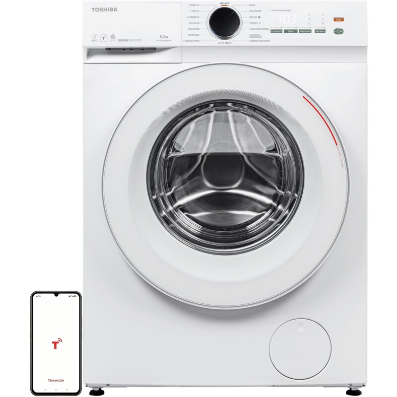 Toshiba TW-T21BU90UWPL(WW) Slim 8kg 1400obr/min Zdalne sterowanie