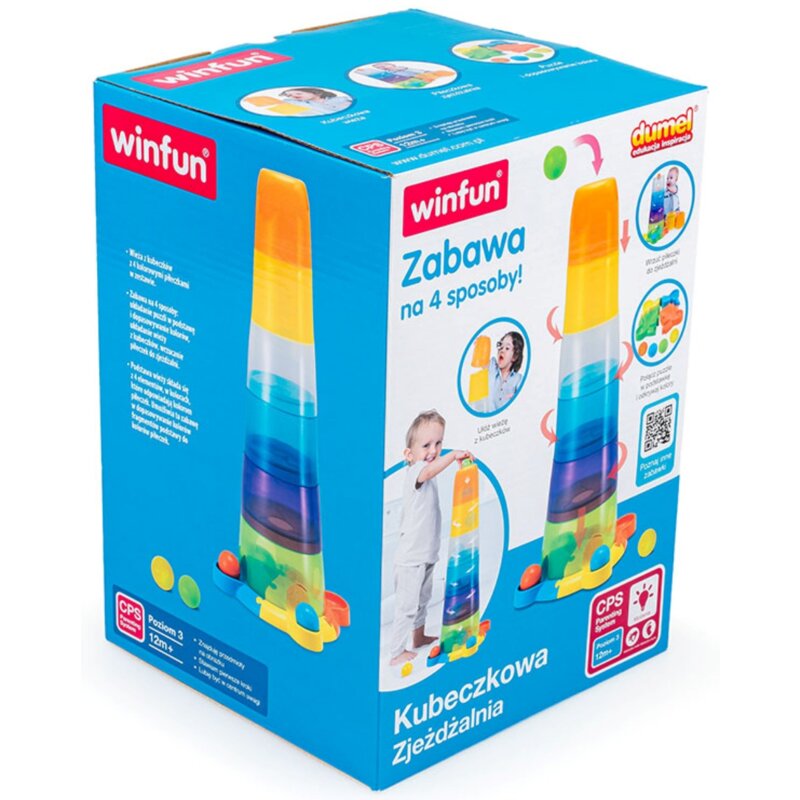 Zabawka edukacyjna DUMEL Winfun Kubeczkowa Zjeżdżalnia WF 30405