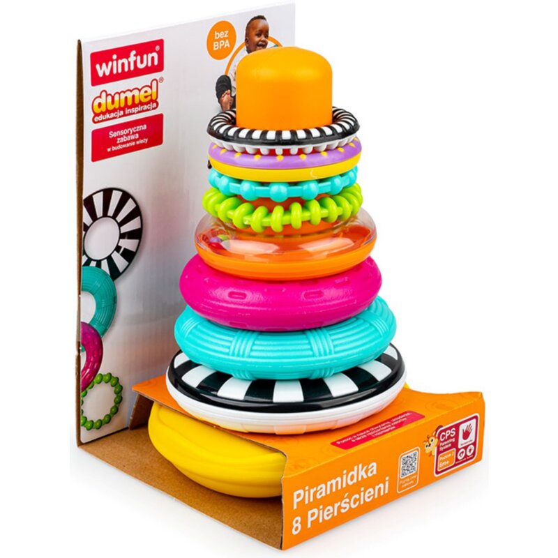 Zabawka edukacyjna DUMEL Winfun Piramidka 8 Pierścieni WF 30409