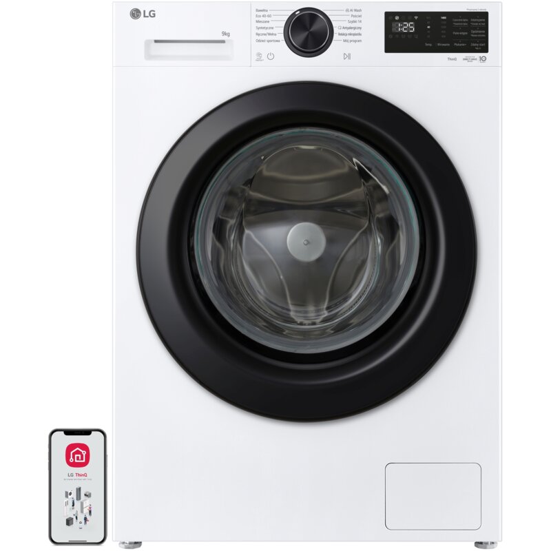 Pralka LG F4X5N09NLK 9kg 62cm 1400obr AI DD Sterowanie smartfonem