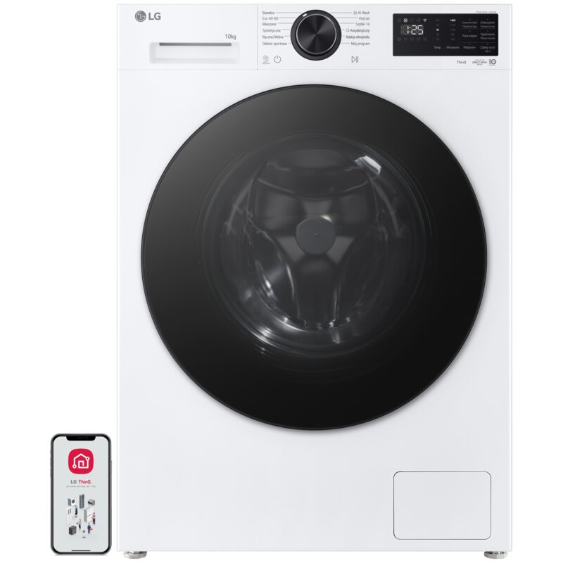 Pralka LG F4X5N10NLB 10kg 62cm 1400obr AI DD Sterowanie smartfonem
