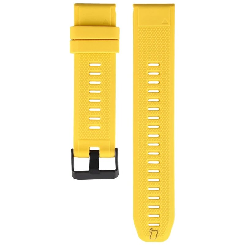 Pasek BIZON Silicone Plus do Garmin QuickFit do koperty 45/47 mm (szerokość paska 22mm) Żółty