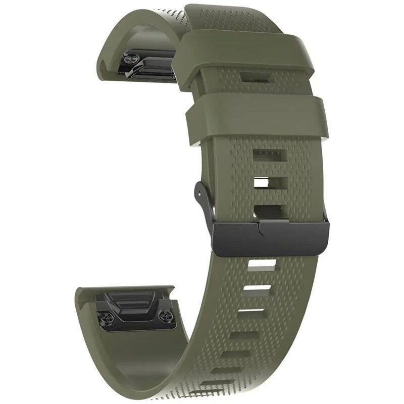 Pasek BIZON Strap Watch Silicone Plus do Garmin QuickFit (szerokość paska 26 mm) Zielony
