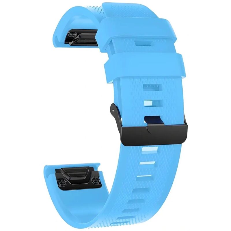 Pasek BIZON Strap Watch Silicone Plus do Garmin QuickFit (szerokość paska 26 mm) Niebieski