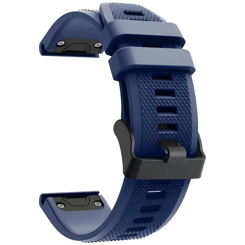 Pasek BIZON Strap Watch Silicone Plus do Garmin QuickFit (szerokość paska 26 mm) Granatowy