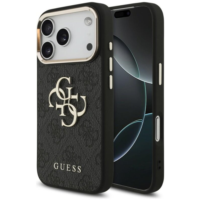 Etui GUESS 4G Big 4G Classic Logo do Apple iPhone 17 Pro/18 Pro Czarny