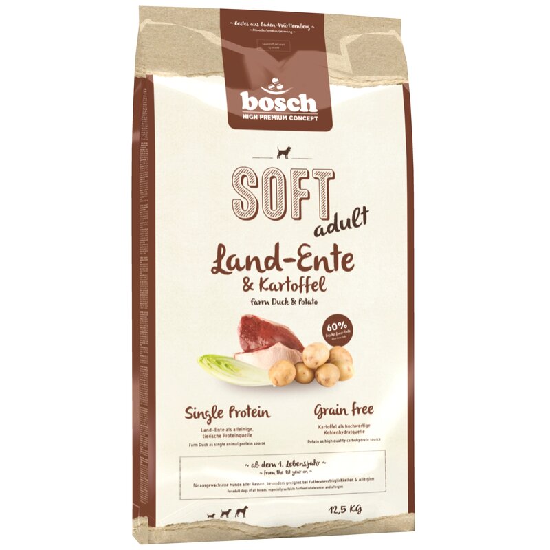 Karma dla psa BOSCH Soft Adult Kaczka i ziemniakami 12.5 kg