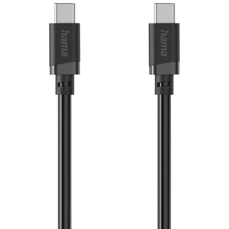 Kabel USB-C - USB-C HAMA 60W 3 m Czarny