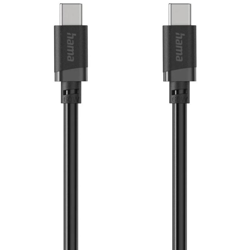 Kabel USB-C - USB-C HAMA 60W 2 m Czarny