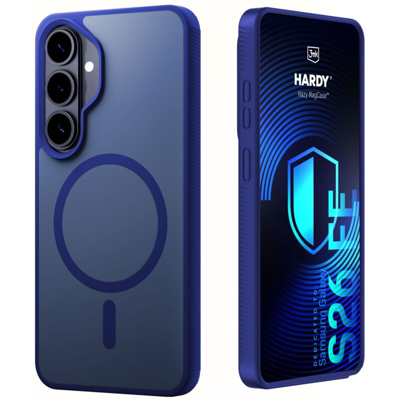 Etui 3MK Hardy Hazy MagCase MagSafe do Samsung Galaxy S26 FE Niebieski
