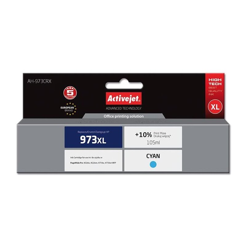 Tusz ACTIVEJET do HP 973X F6T81AE Błękitny 105 ml AH-973CRX