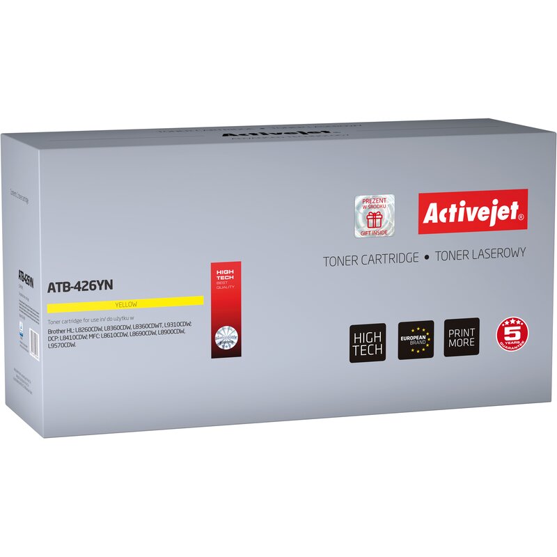 Activejet ATB-426YN Toner do Brother, Zamiennik Brother TN-426Y; Supreme; 6500 stron; żółty.