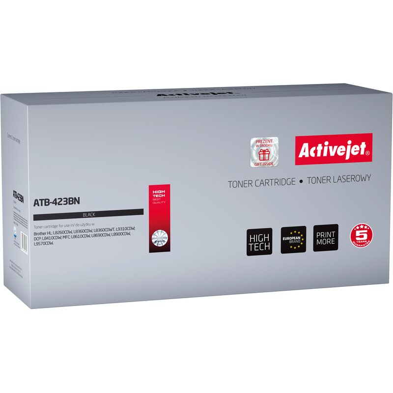 Activejet ATB-423BN Toner do Brother, Zamiennik Brother TN-423BK; Supreme; 6500 stron; czarny.