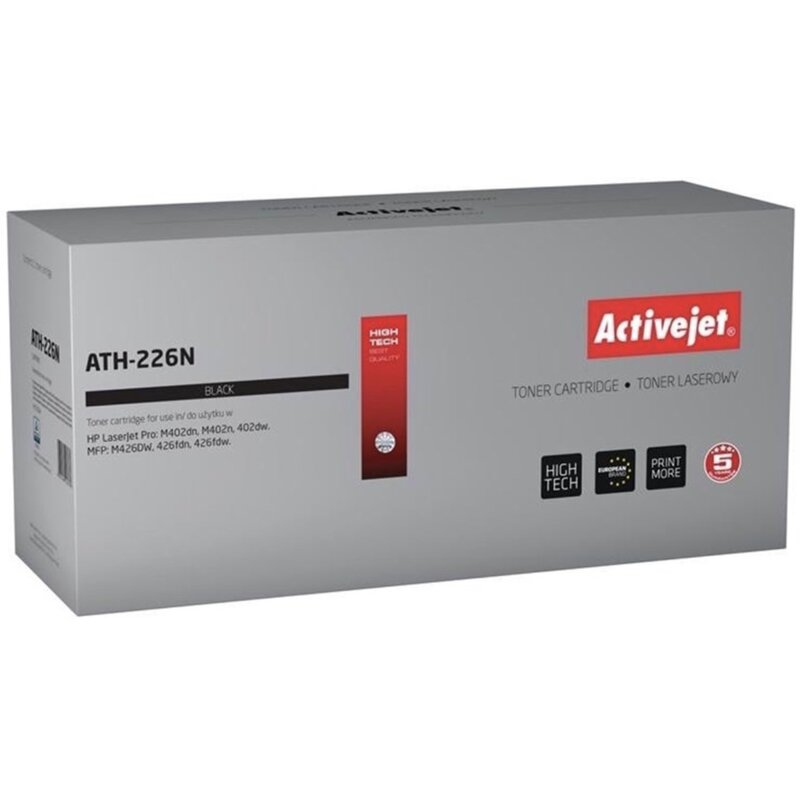 Activejet ATH-226N Toner do drukarki HP, Zamiennik HP 226A CF226A; Supreme; 3100 stron; czarny.