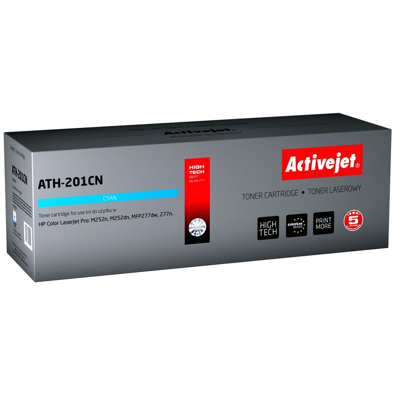 Activejet ATH-201CN Toner do drukarki HP, Zamiennik HP 201A CF401A; CRG045 Supreme; 1400 stron; błękitny.
