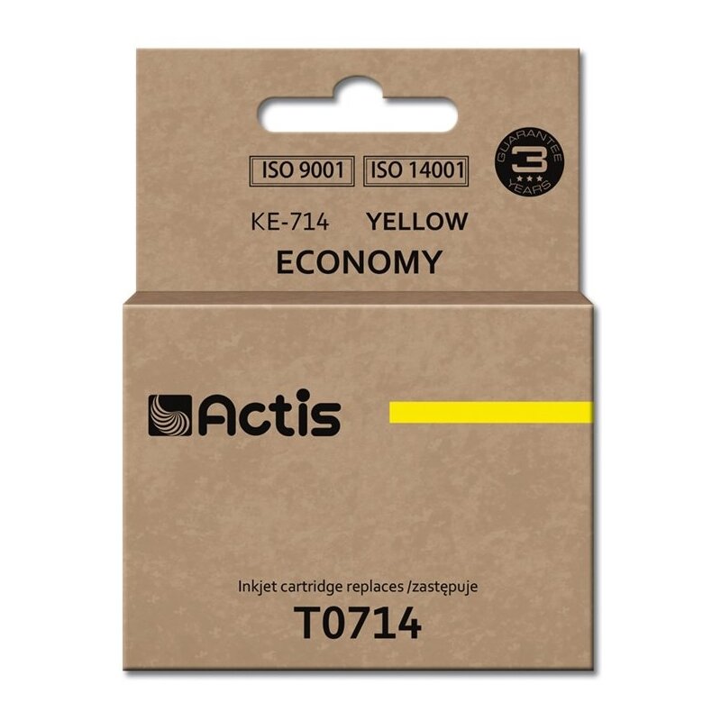 Actis KE-714 Tusz do drukarki Epson, Zamiennik Epson T0714, T0894, T1004; Standard; 13.5 ml; żółty.