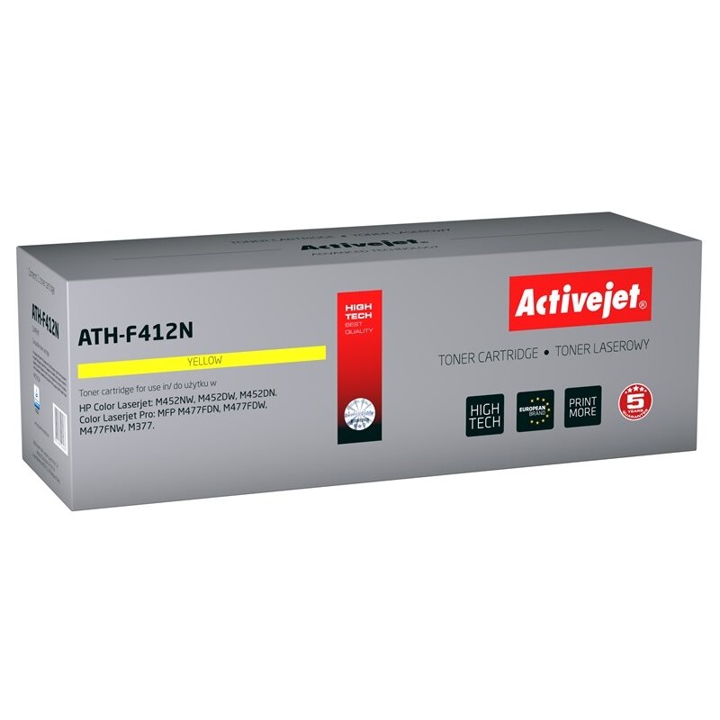Toner ACTIVEJET do HP CF412A ATH-F412N Żółty