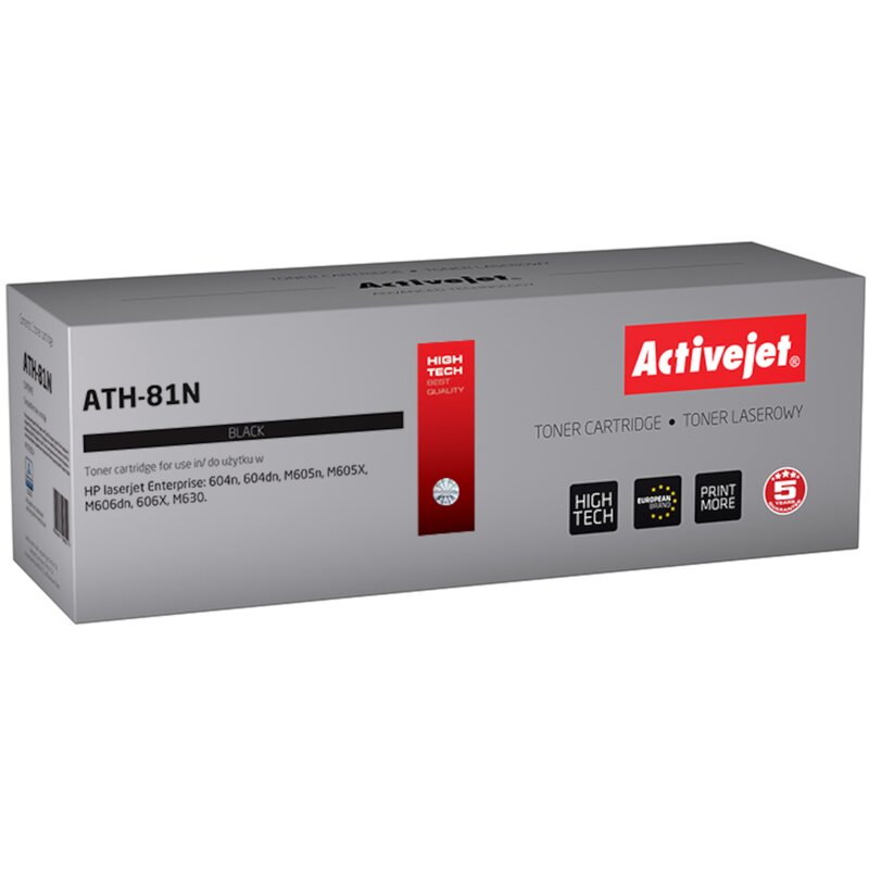 Activejet ATH-81N Toner do drukarki HP, Zamiennik HP 81A CF281A; Supreme; 10500 stron; czarny.