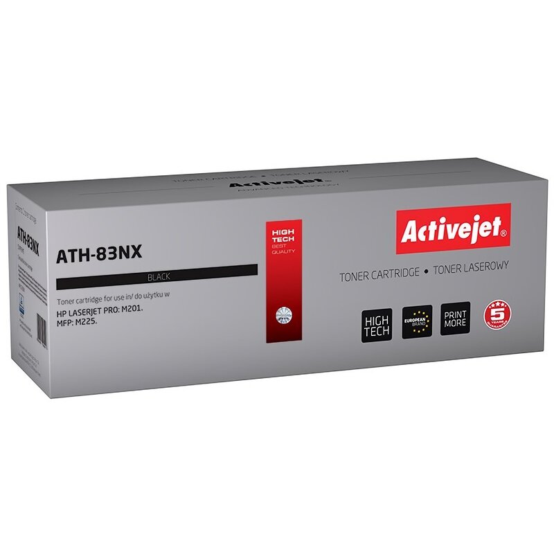 Activejet ATH-83NX Toner do drukarki HP, Zamiennik HP 83X CF283X; CANON CRG-737;  Supreme;  2400 stron;  czarny.