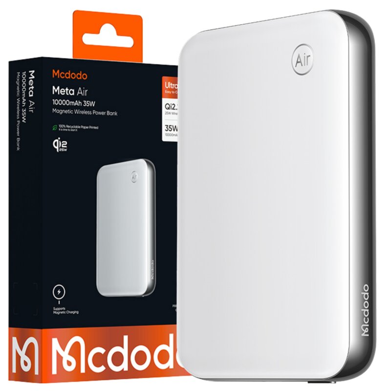 Mcdodo Powerbank Magsafe 10000Mah Do Telefonu Szybkie Ładowanie Kabel USB-C
