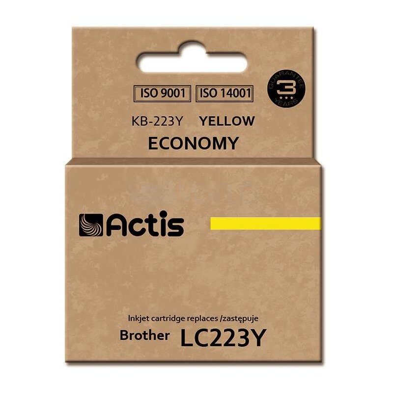 Actis KB-223Y Tusz do drukarki Brother, Zamiennik Brother LC223Y;  Standard;  10 ml;  żółty.