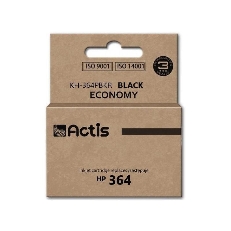 Actis KH-364PBKR Tusz do drukarki HP, Zamiennik HP 364XL CB322EE;  Standard;  12 ml;  czarny, foto.