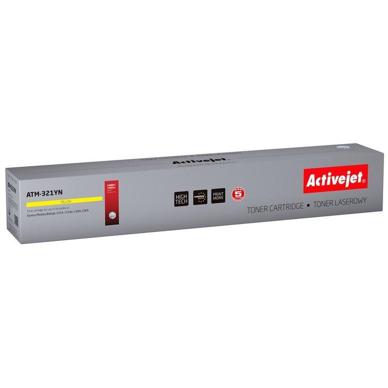 Activejet ATM-321YN Toner do drukarkiKonica Minolta, Zamiennik Konica Minolta TN321Y; Supreme; 25000 stron; żółty.