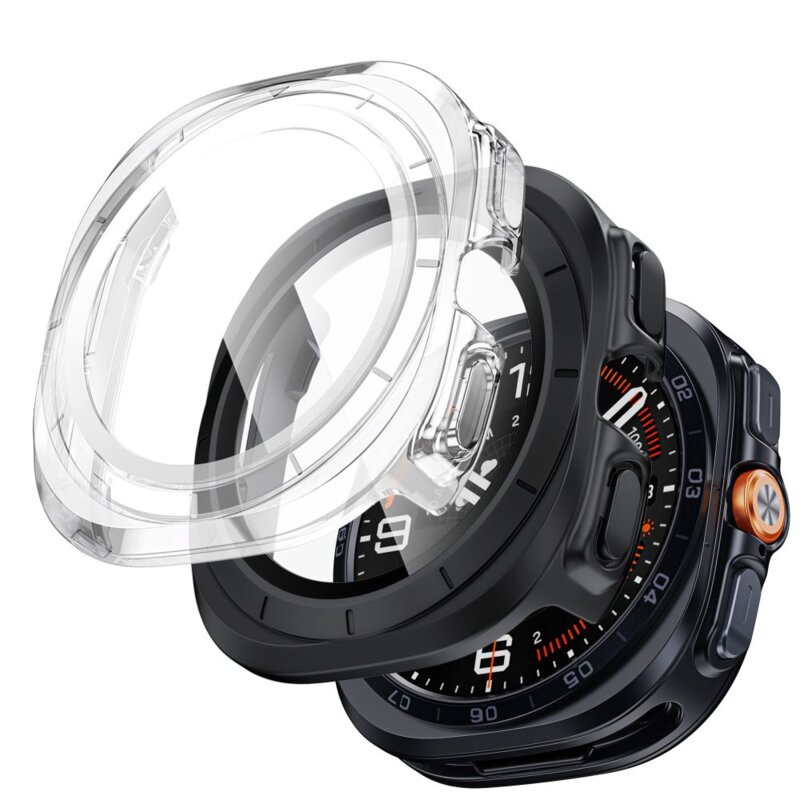 Etui TECH-PROTECT Defense do Samsung Galaxy Watch Ultra 2 2026 (47mm) Czarno-przezroczysty (2 szt.)