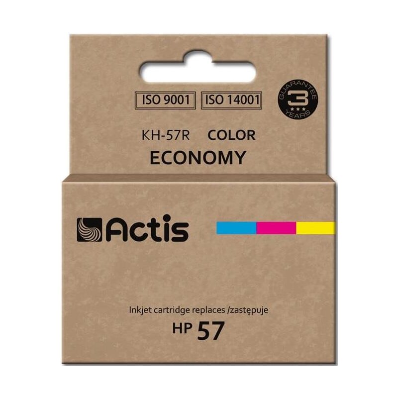 Actis KH-57R Tusz do drukarki HP, Zamiennik HP 57 C6657A; Standard; 18 ml; kolor: Cyjan, Purpurowy, Żółty.