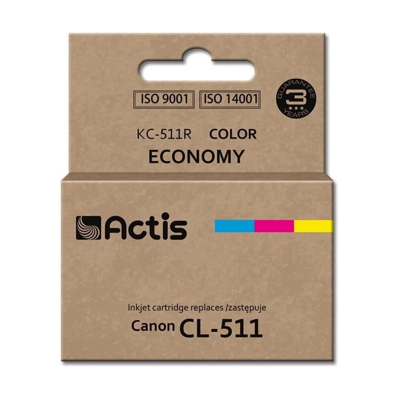 Actis KC-511R Tusz do drukarki Canon, Zamiennik Canon CL-511; Standard; 12 ml; kolor.