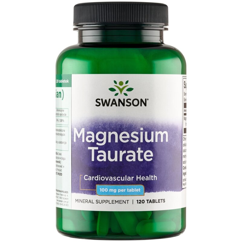 Suplement diety SWANSON Magnez (taurynian) (120 tabletek)