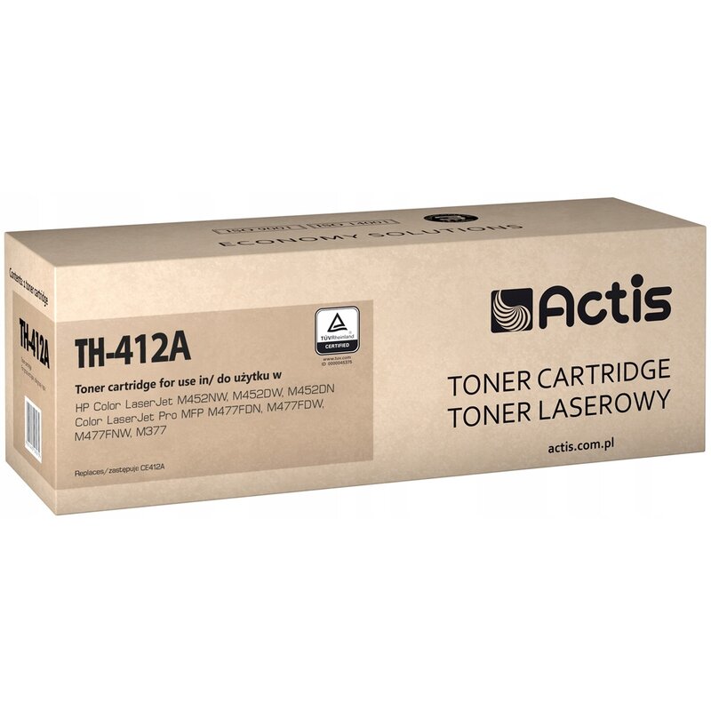 Actis TH-412A Toner do drukarki HP, Zamiennik HP 305A CE412A; Standard; 2600 stron; żółty.