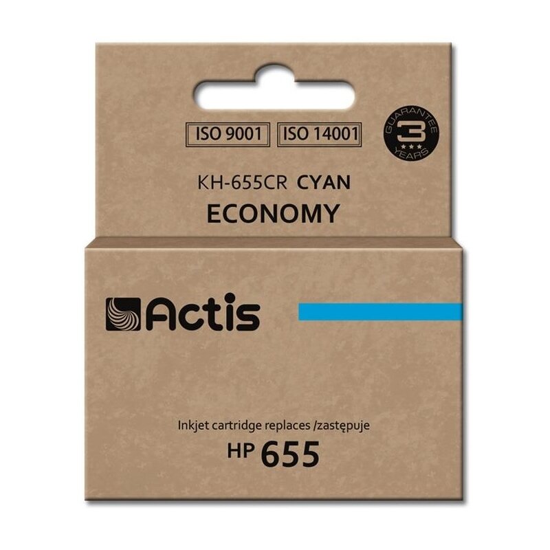 Actis KH-655CR Tusz do drukarki HP, Zamiennik HP 655 CZ110AE; Standard; 12 ml; błękitny.