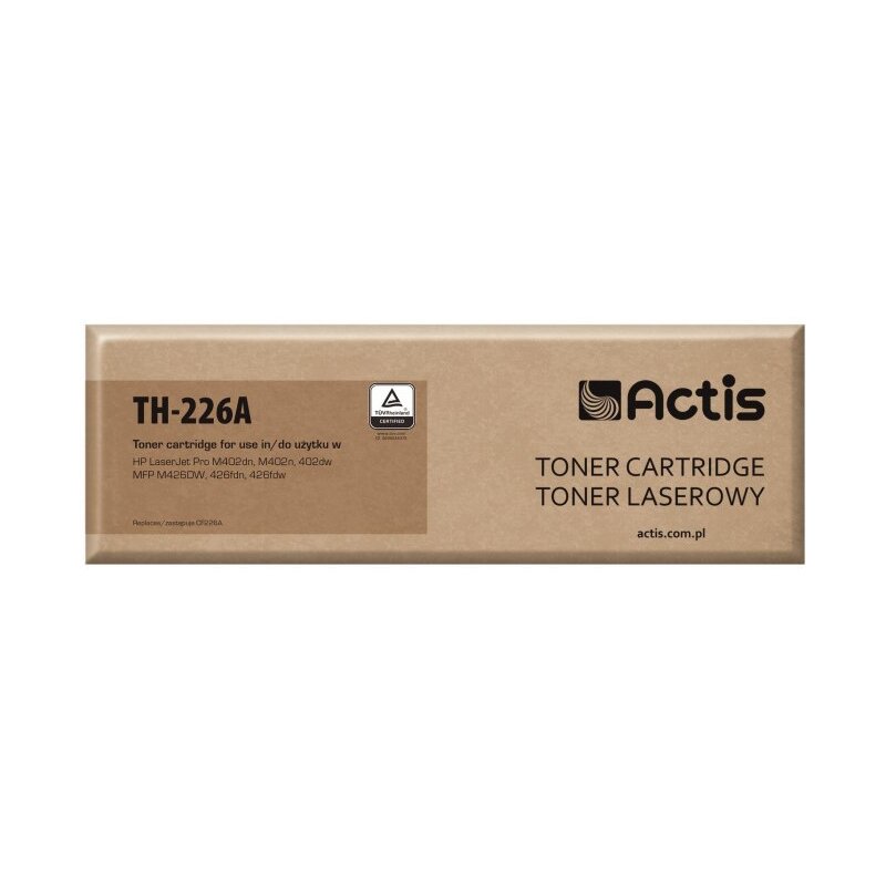 Actis TH-226A Toner do drukarki HP, Zamiennik HP 226A CF226A;  Standard;  3100 stron;  czarny.