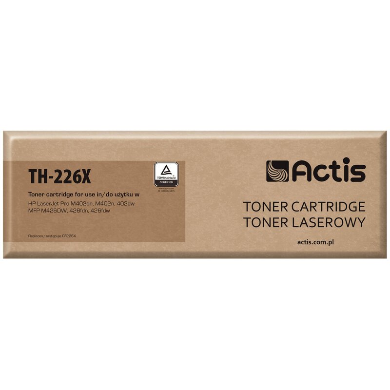 Actis TH-226X Toner do drukarki HP, Zamiennik HP 226X CF226X; Standard; 9000 stron; czarny.