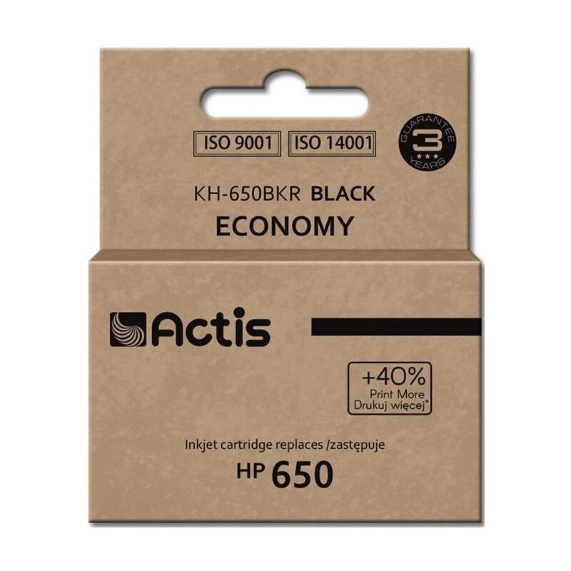 Actis KH-650BKR Tusz do drukarki HP, Zamiennik HP 650 CZ101AE; Standard; 15 ml; czarny.