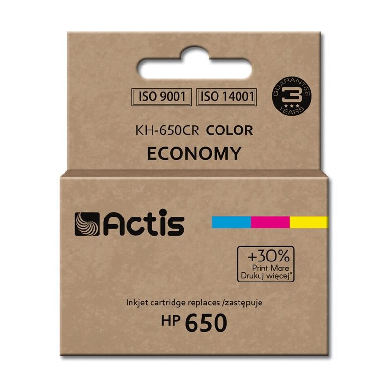 Actis KH-650CR Tusz do drukarki HP, Zamiennik HP 650 CZ102AE; Standard; 9 ml; kolor.