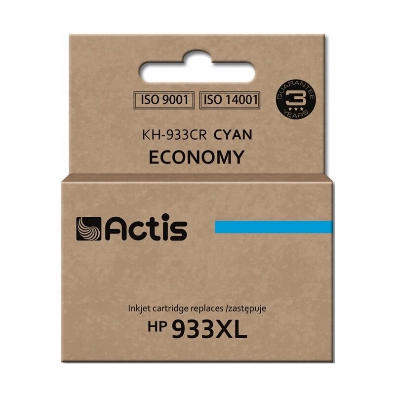 Actis KH-933CR Tusz do drukarki HP, Zamiennik HP 933XL CN054AE; Standard; 13 ml; błękitny.