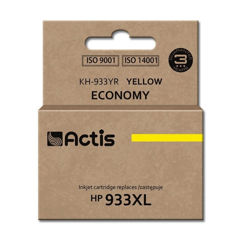 Actis KH-933YR Tusz do drukarki HP, Zamiennik HP 933XL CN056AE; Standard; 13 ml; żółty.