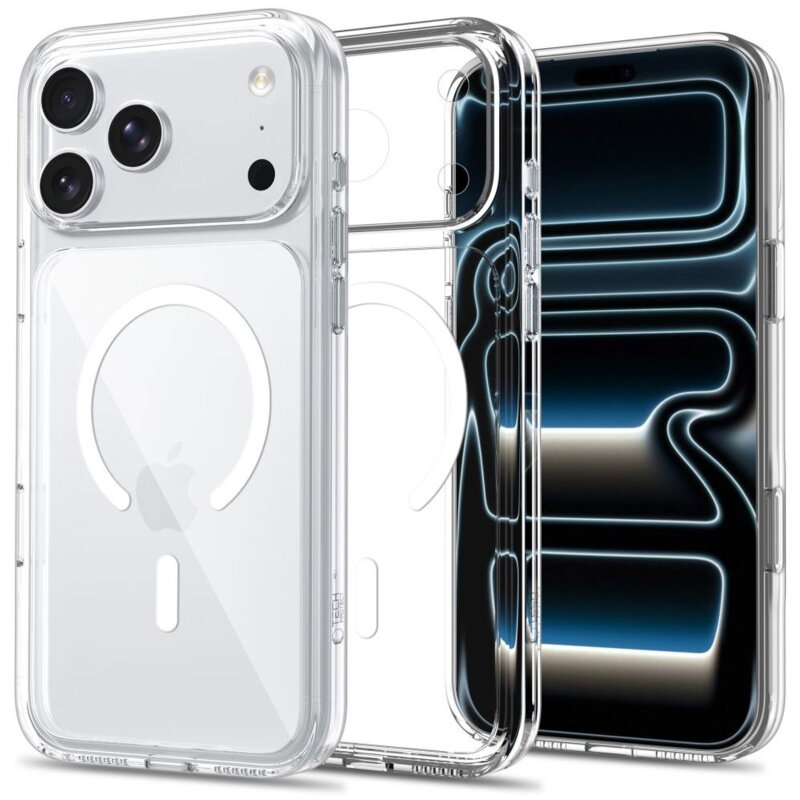 Etui TECH-PROTECT Flexair Hybrid CC MagSafe do Apple iPhone 17 Pro/18 Pro Przezroczysty