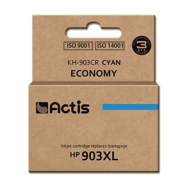 Actis KH-903CR Tusz do drukarki HP, Zamiennik HP 903XL T6M03AE; Standard; 12 ml; błękitny - Nowy Chip