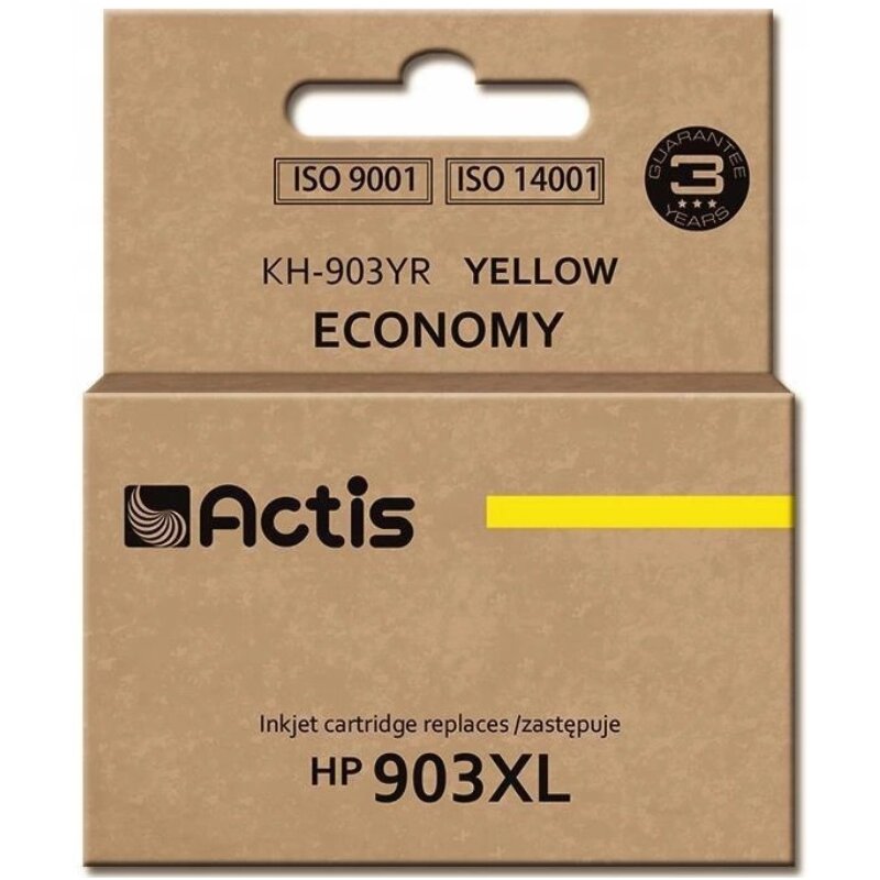 Actis KH-903YR Tusz do drukarki HP, Zamiennik HP 903XL T6M11AE; Standard; 12 ml; żółty - Nowy Chip