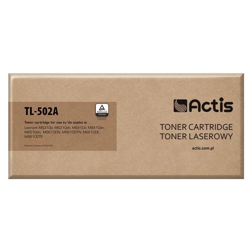 Actis TL-502A Toner do drukarki Lexmark, Zamiennik Lexmark 50F2H00; Standard; 5000 stron; czarny.