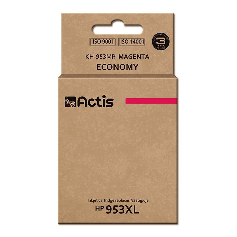 Actis KH-953MR Tusz do drukarki HP, Zamiennik HP 953XL F6U17AE; Standard; 25 ml; purpurowy - Nowy Chip